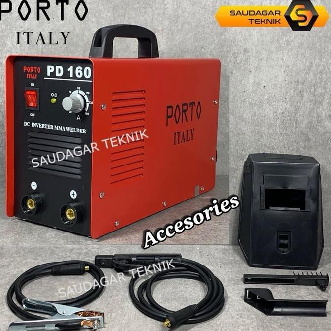 Spesial Porto Pd 160 Pd 160 Tig Mesin Las Mma Tig Gas Argon Stainless Steel Trafo Inverter Las 160A 