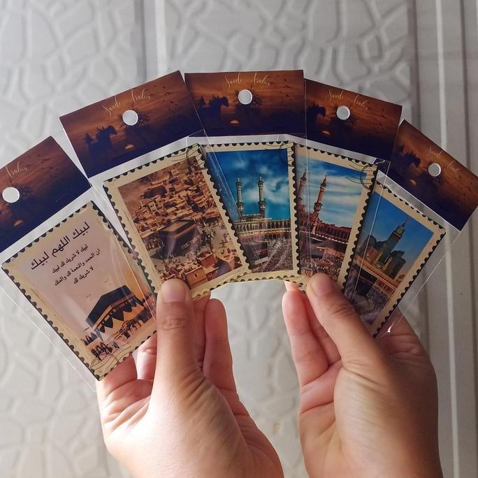 magnet tempelan kulkas kabah mekah souvenir haji umroh