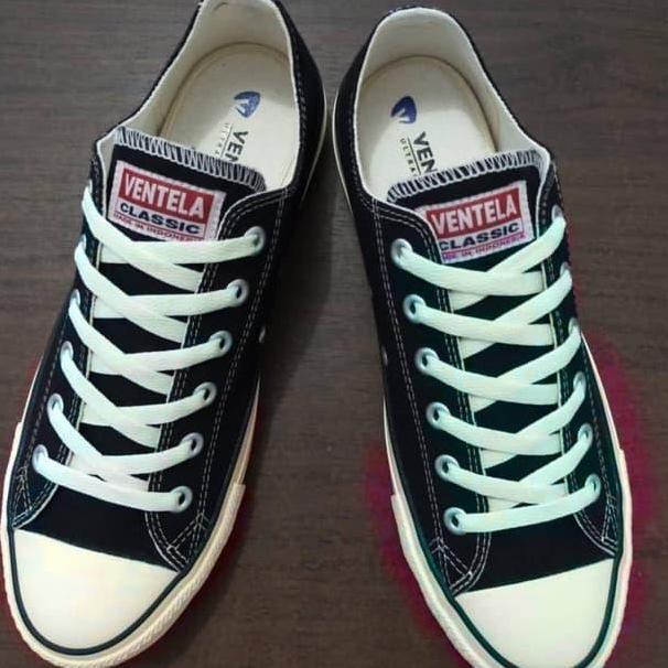 Sepatu Ventela Ethnic Black Natural Low / Ventela Ethnic Black Natural