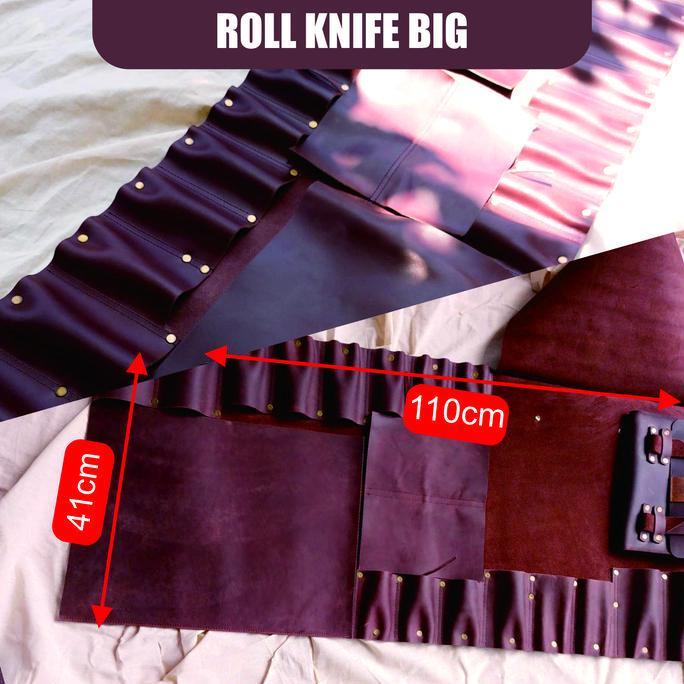 Tas Pisau chef Kulit sapi asli