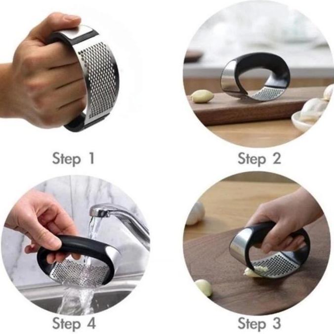 Garlic Press Stainless Gen 2 Alat Penghancur Bawang Onion Crusher