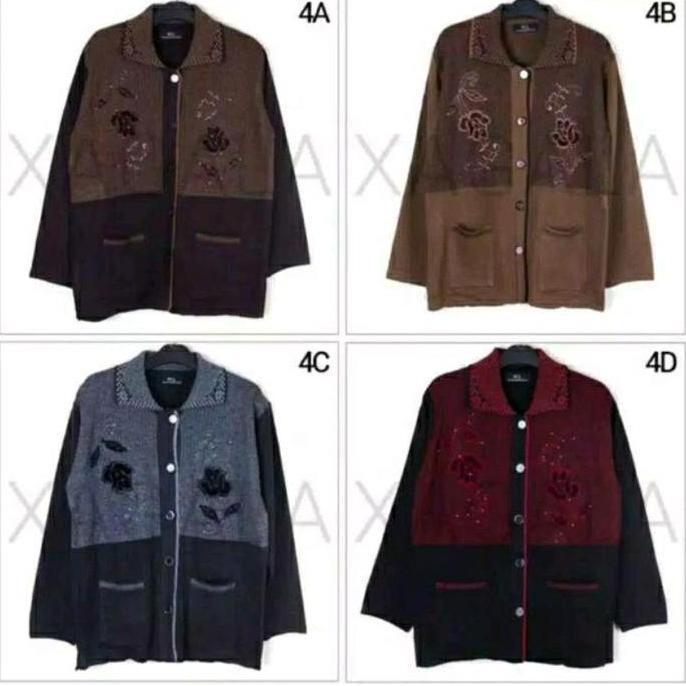 JAKET EMAK NENEK sweater rajut ibu pakaian casual Wol Wol jaket wanita Cewek Kancing Manset wanita K