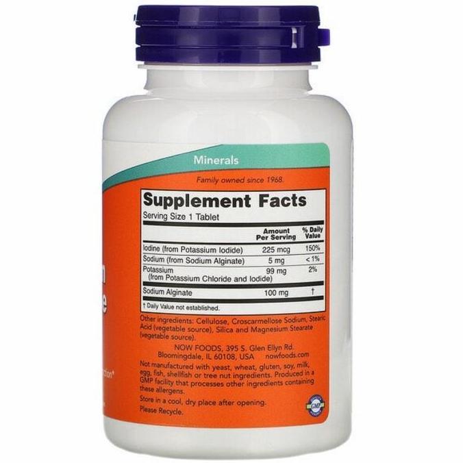 Now Foods Potassium Plus Iodine 180 Tablets Original