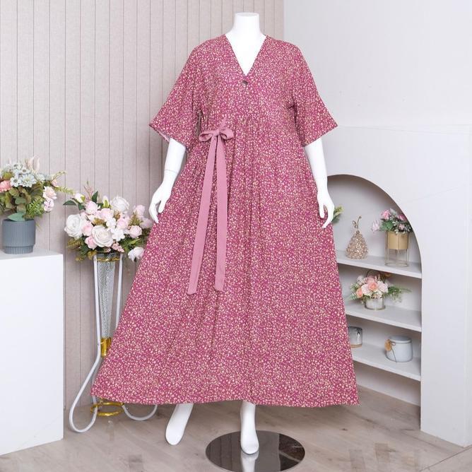 Zoraya Ayla Long Dress Daster Andin Rayon Premium Remaja Bumil Busui Terbaru Baju Tidur Wanita Kekin