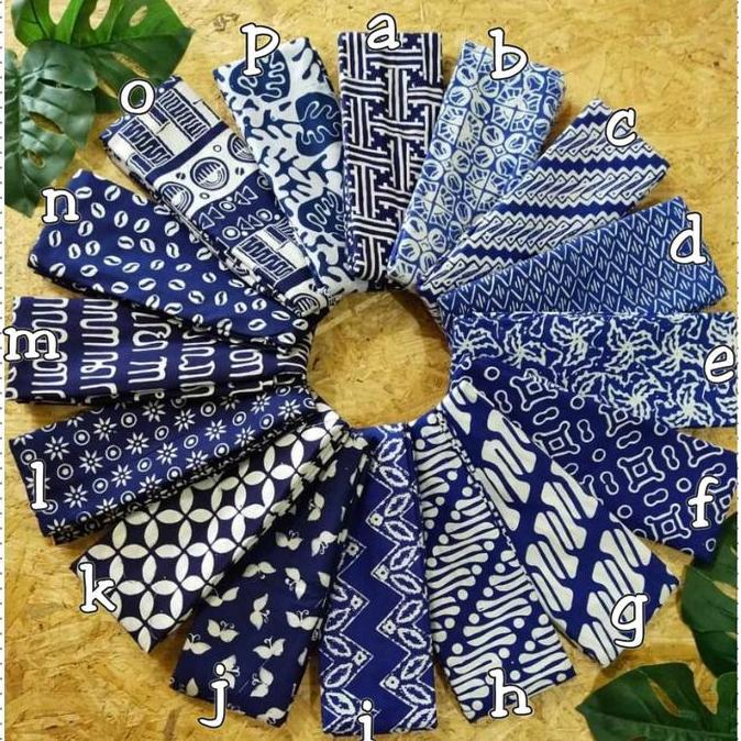 Kain Batik Cap Handmade Serian Dongker Putih (4)