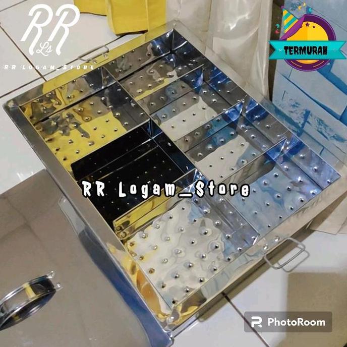 Dandang Bakso kotak sekat/Dandang Bakso prasmanan Ukuran 45x35x22