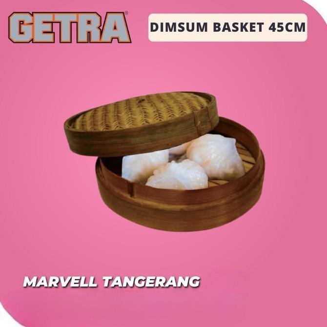 KLAKAT BAMBOO DIMSUM STREAMER KUKUSAN DIMSUM BAMBU BASKET GETRA 45CM