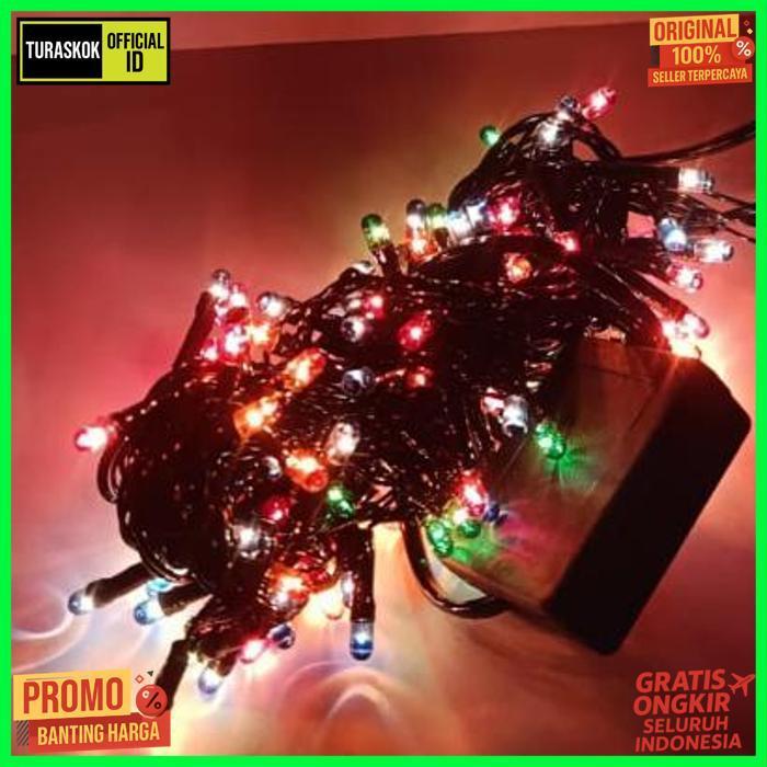 Prermium Yeraya Lampu Natal Rice 100 Led 4Meter Lampu Pohon Natal Panjang Lampu Led Hias Kamar Natal