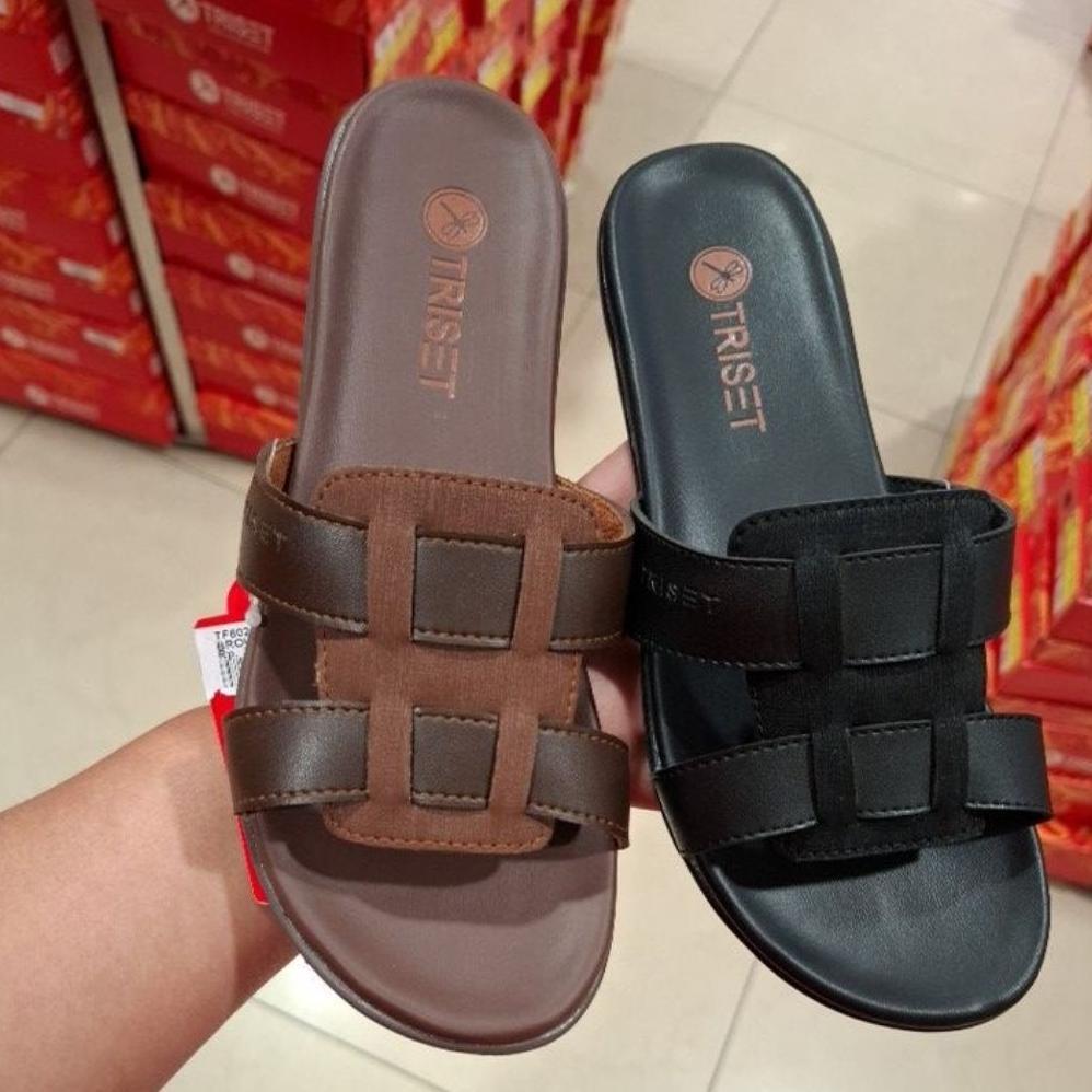 Terlaris Triset Sandal Wanita Hitam PU Size 40 Promo