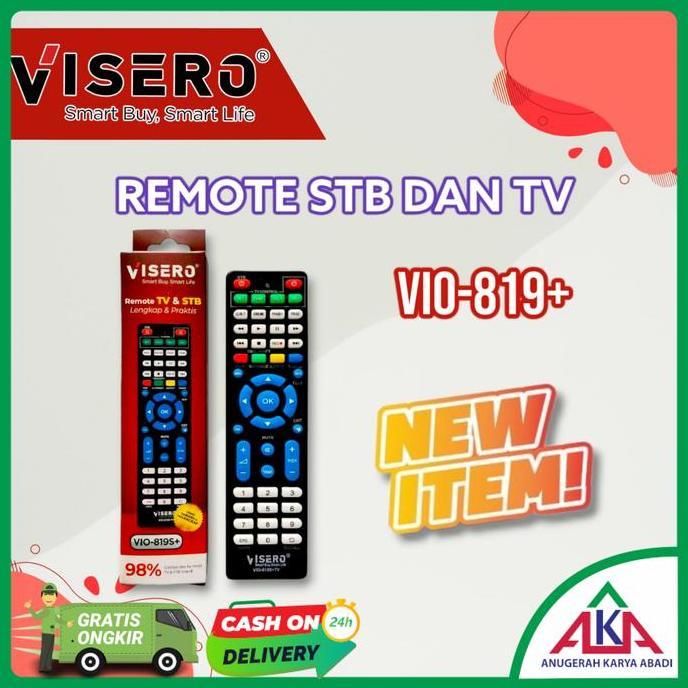 VISERO Remote STB Dan TV Set Top Box Receiver TV Digital DVB T2 Hybrid