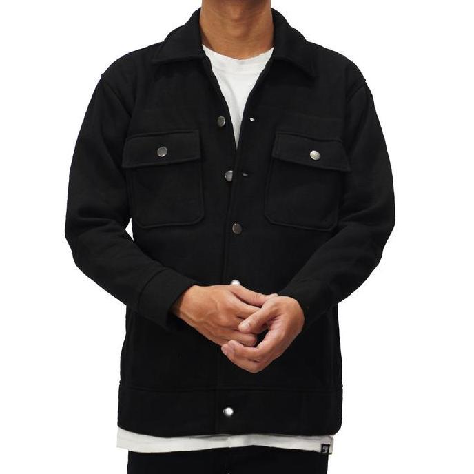 Murah Dezirose Jaket Shacket Pria Fleece Tebal Premium Distro