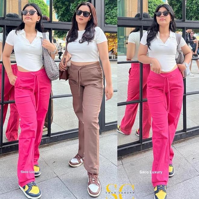 Yuki- Bb 50 Kg Sampai Bb 100 Kg  Celana Kulot  Cargo Pants Wanita Jumbo