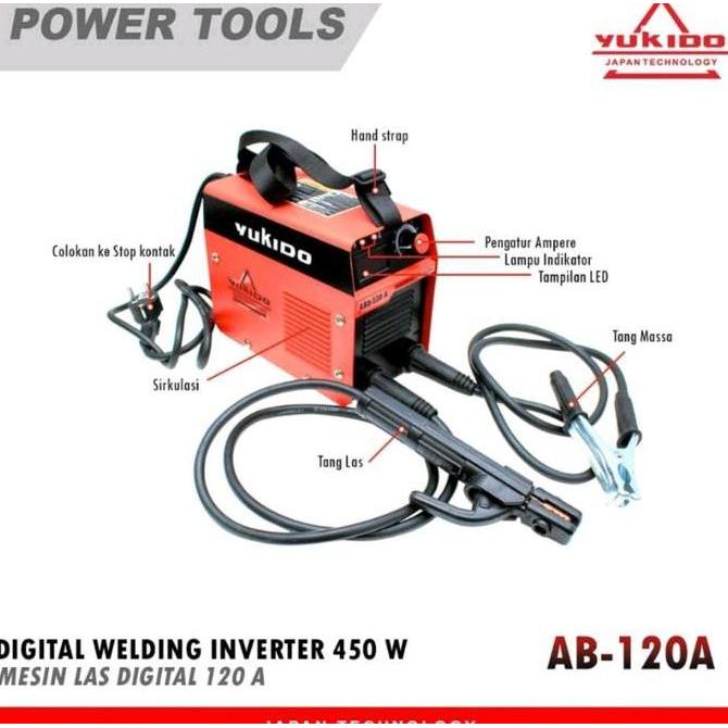 Diskon Mesin Las Digital Inverter Mma 120 Igbt 450 Watt - Yukido & Mikayo Japan Technology