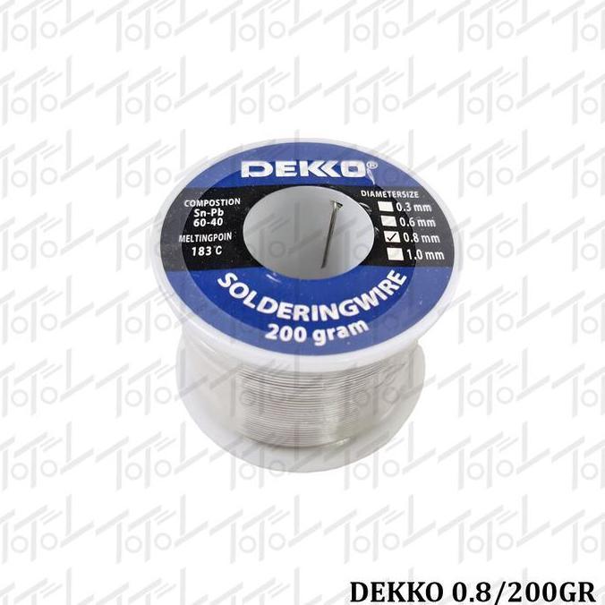 Miliki Dekko Timah 0.8 200Gram / Dekko 0.8/200Gr / Dekko Timah 0,8 Mm 200 Gr