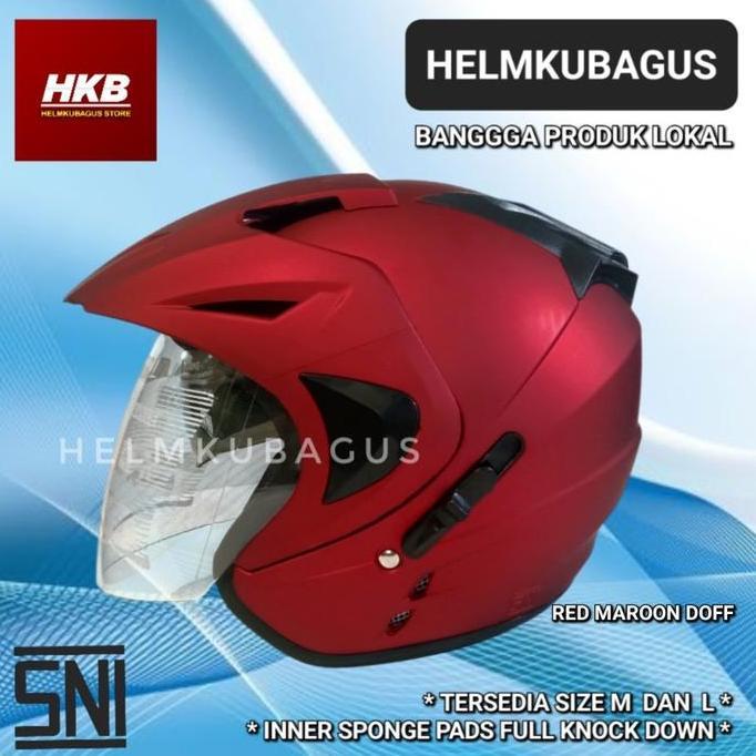 Ready Helm Dewasa Sni Model Double Visor Kaca Mata Hitam Model Kacamata Helm Ukuran L Asli Original 