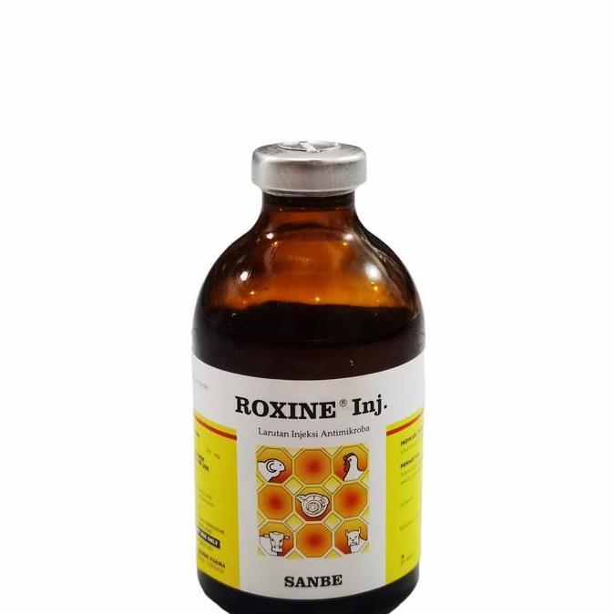 Roxine Inj 50 ML - Antibiotik Untuk Hewan [terbaik]