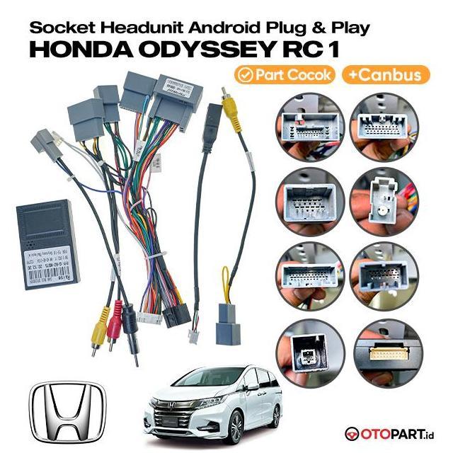 Soket Kabel PNP Head Unit Android Honda Odyssey RC1 2013-ON + Canbus Terlaris