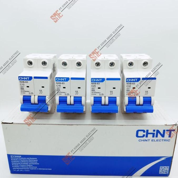 Terjangkau Mcb Chint 2P Phase 10A 16A 25A 32A Nxb-63