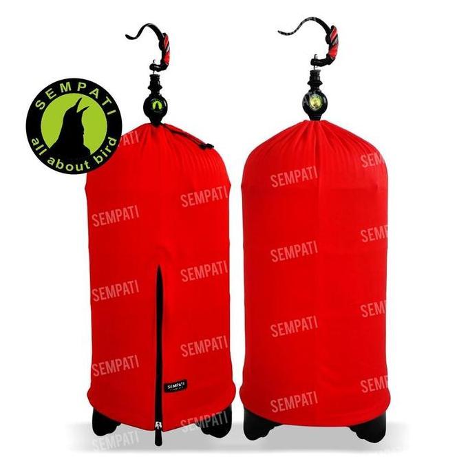 SEMPATI Kerodong Krodong Burung Lovebird Single Kaos PE Tebal ECO 1 Satu Sleting Resleting Kelambu K