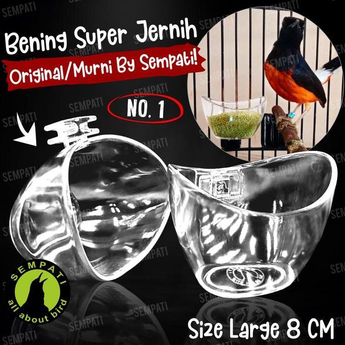 SEMPATI Cepuk Perahu No 1 Sempati Cepuk Wadah Tempat Pakan Makanan Minum Burung Murai Kacer Lovebird