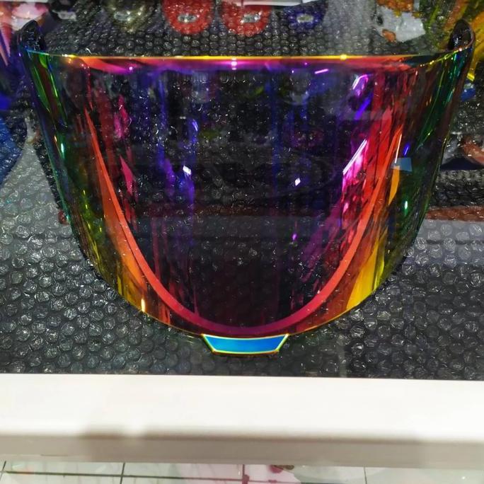 kaca helm kyt ttc iridium purple | flat visor tt corse
