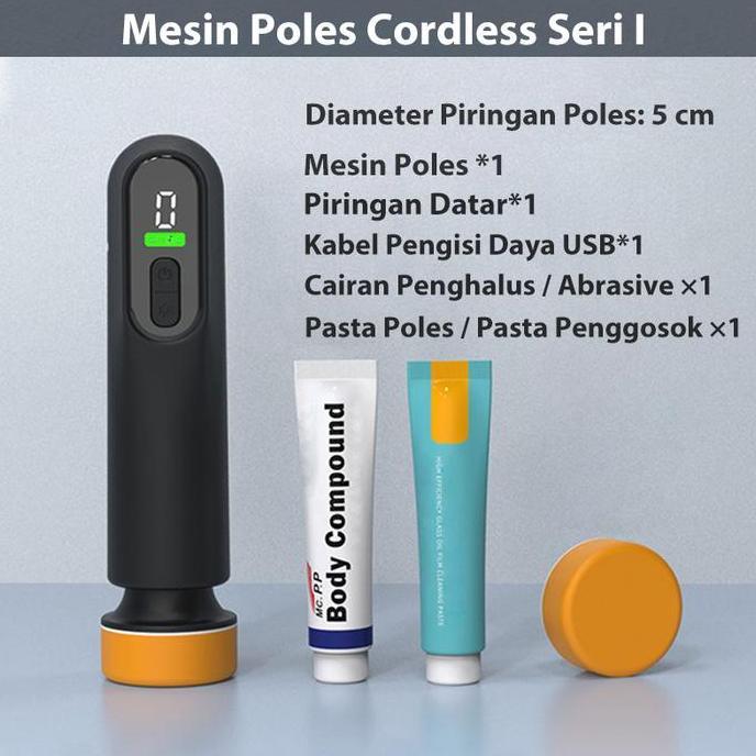 Yamaniubay - Reaim Mesin Poles Body Mobil Motor Cordless 3RPM Baterai 3mAh Paket Lengkap Piringan Po