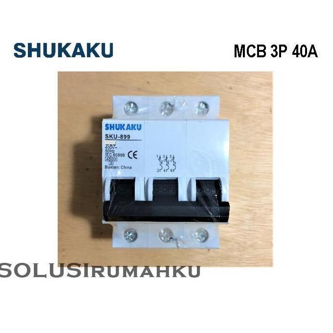 Spesial Mcb 3 Phase Shukaku 40A / Sikring 3 Pas 40 Ampere / Mcb 3P 40 A