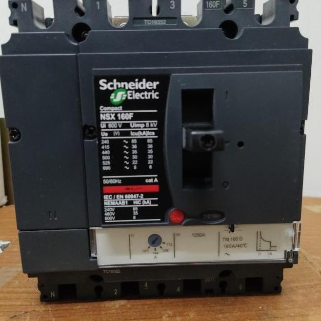 Murah MCCB CIRCUIT BREAKER NSX160F 4P 160A NSX160F 4POLE 4P 160A TM160D Non COD
