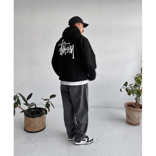STUSSY Basic Logo Black Pullover Hoodie - ORI