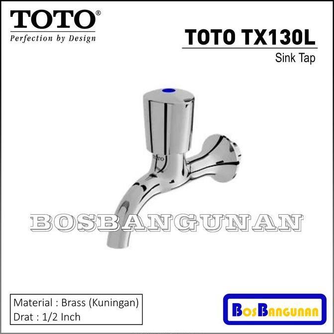 Keran Tembok TOTO TX130L / Keran Dingin TOTO TX 130 L ORIGINAL / Sink Tap TOTO TX130L / Kran Tembok 