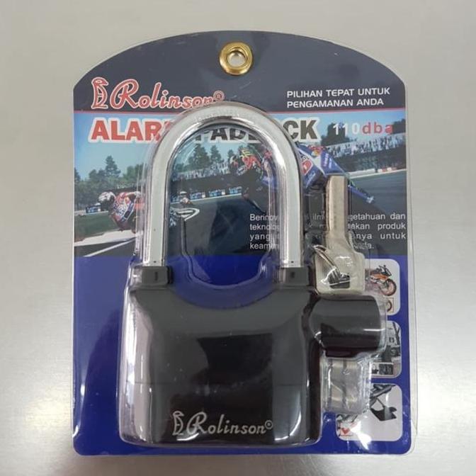 DR343 >> Gembok alarm lock padlock Rolinson