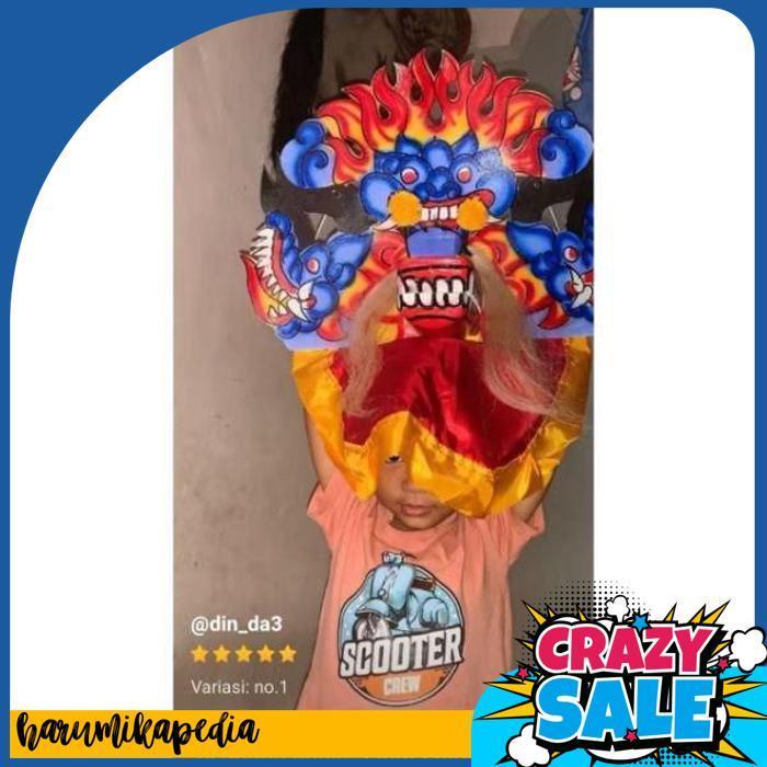 Barongan Anak Kayu Spons Caplokan Devil Reog Ponorogo Asli | Mainan Tradisional Jaranan Br 1114