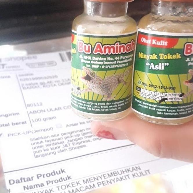 COD REDY Minyak Tokek Asli "BU AMINAH" Uk 10ML