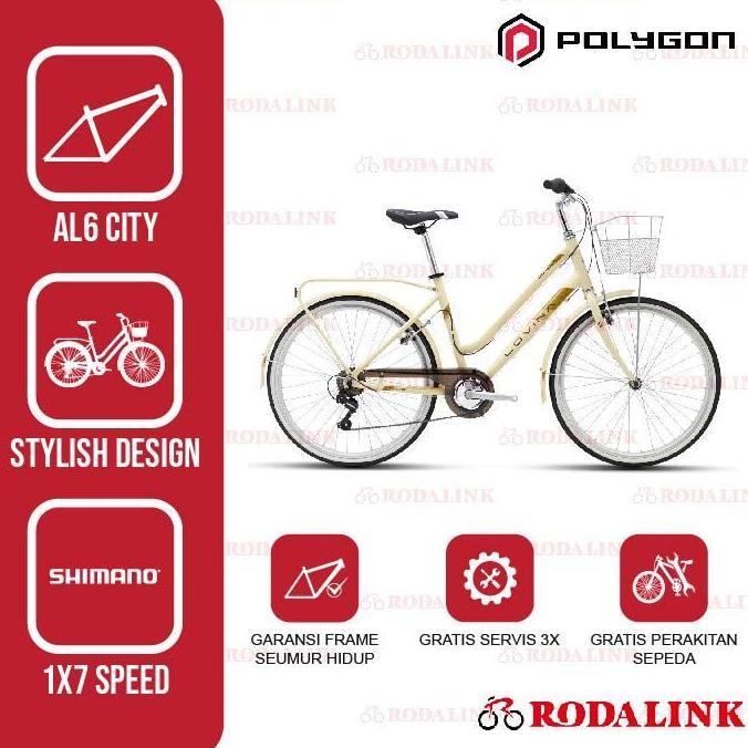Terbaru Polygon Sepeda Anak Wanita Lovina 26" | Sepeda Anak Keranjang Ctb
