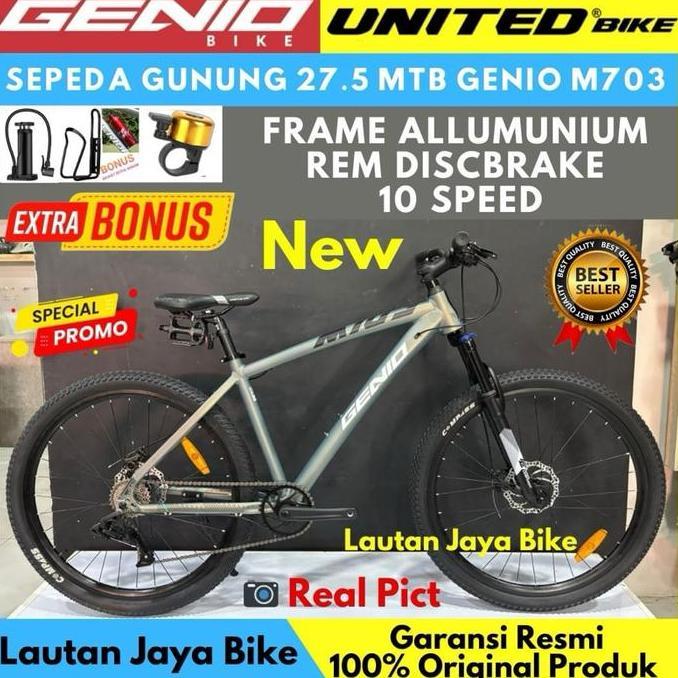 Terbaru Sepeda Gunung 26/27.5 Mtb Genio M703 Alloy M3411 Salzburg Ss42 By United Terbaru