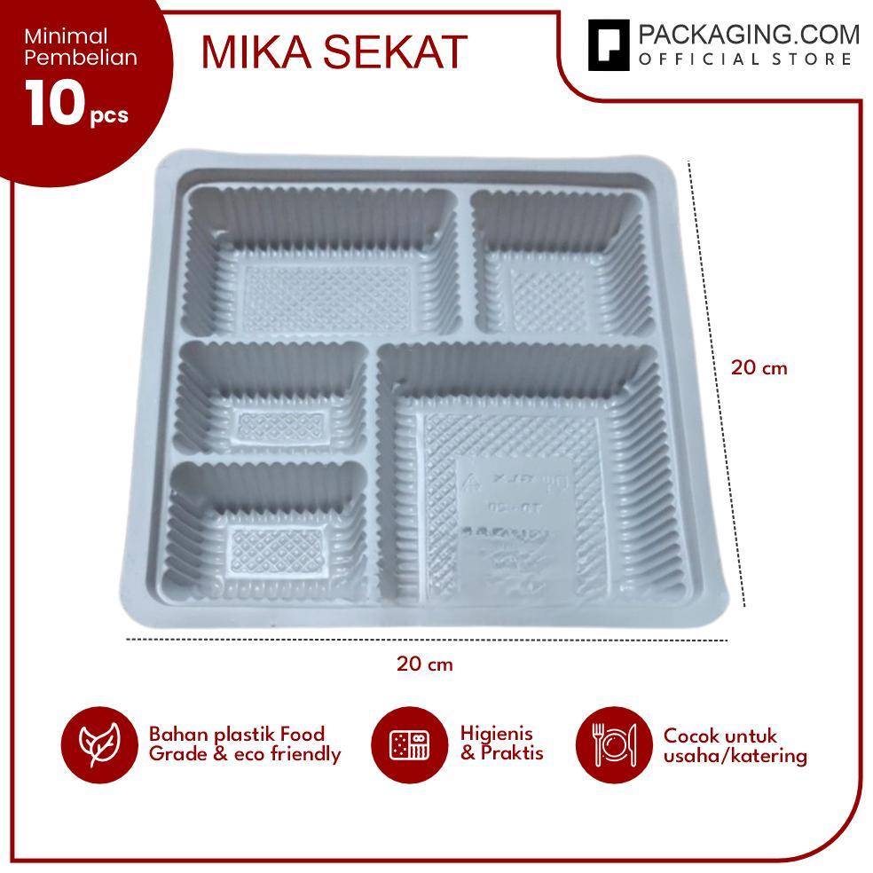 Bisa Cod Mika Td Uk 20 Sekat 5/Mika Nasi Sekat 5 Uk 20/Mika Nasi Uk 20 Putih/Mika Nasi Sekat ||