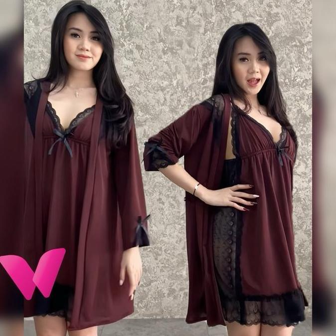 DF2 - WILDNOD - Benita S - 7XL (LD 70-160cm) nightdress & kimono