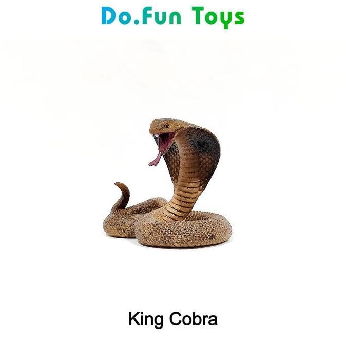 Big King Cobra Animal Figure / Miniatur Mainan Binatang Ular Kobra