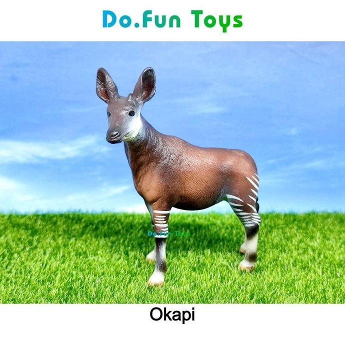 Okapi Animal Figure / Miniatur Mainan Binatang Okapi