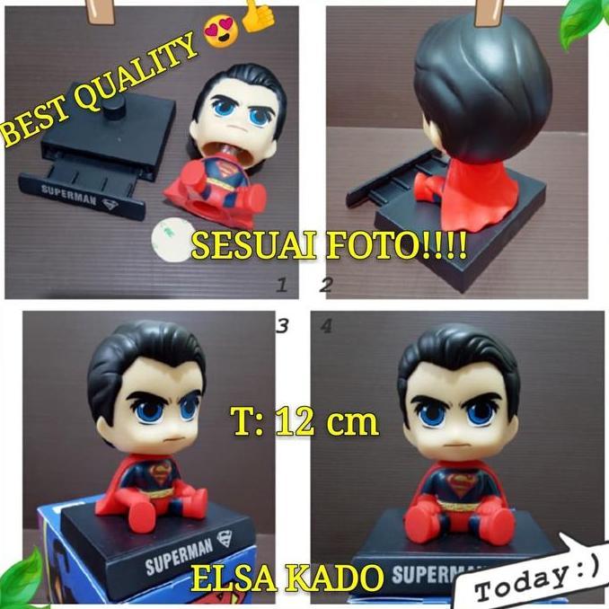 Pajangan Mobil Hiasan Dashboard Superman Boneka Goyang Per Figure