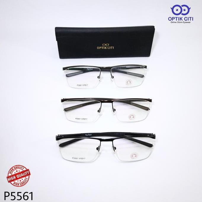 frame kacamata pria payback 5661 half sporty original ada pegas Terlaris