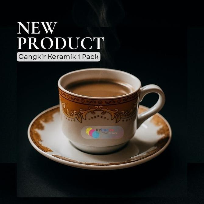 Gelas Cangkir Kopi Set Keramik 1 Pa Isi 6