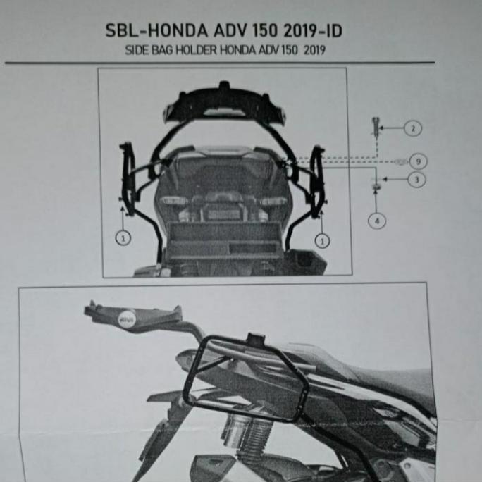 Breket Bracket Box Samping Sidebox Givi SBL 2000 PNP Honda ADV 150 [terbaik]