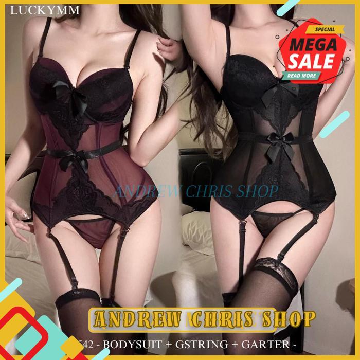 SEXY LINGERIE BODYSUITS KORSET WANITA / BAJU SEXY LINGERIE PUSH UP CUP BRA / LINGERIE SEXY KORSET BO
