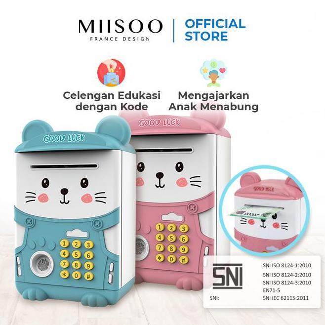 Miisoo Celengan Lucu Music Saving Boxcoin Bankcelengan Kter Celengan Uang Kertas