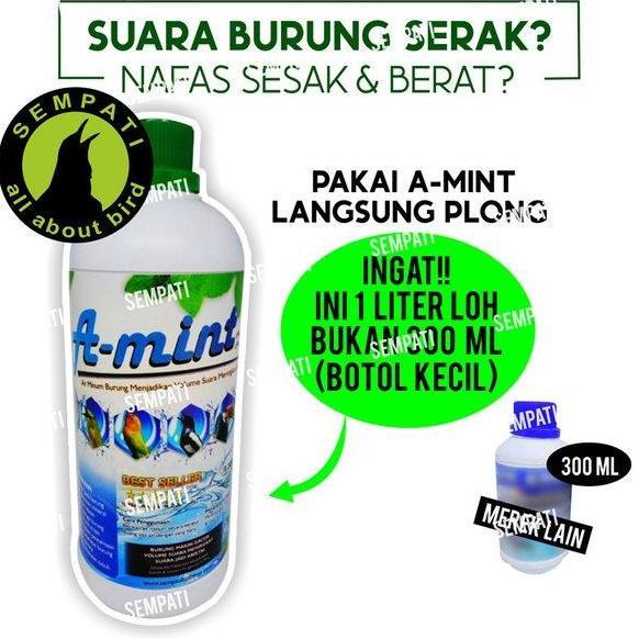 SEMPATI A-Mint Amint Water Sempati Air Minum Burung Lovebird Kenari Cucak Pleci Kolibri Pentet Anis 
