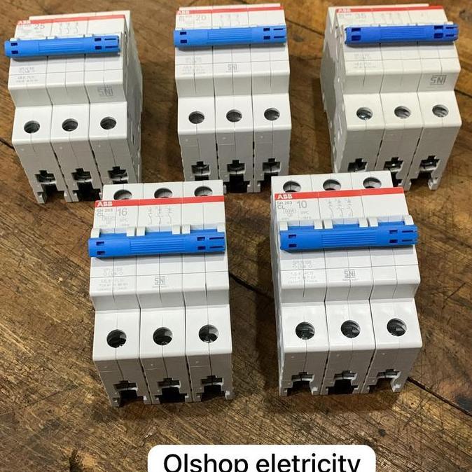 Terjangkau Mcb 3 Phase Abb Original Pln 10A 16A 20A 25A 35A