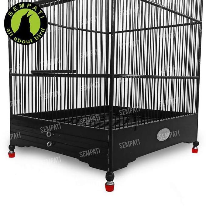 SEMPATI Kaki Karet Isi 4 Kaki Karet Sangkar Kandang Kotak Burung Kacer Kenari Cucak Ciblek Cendet Bl