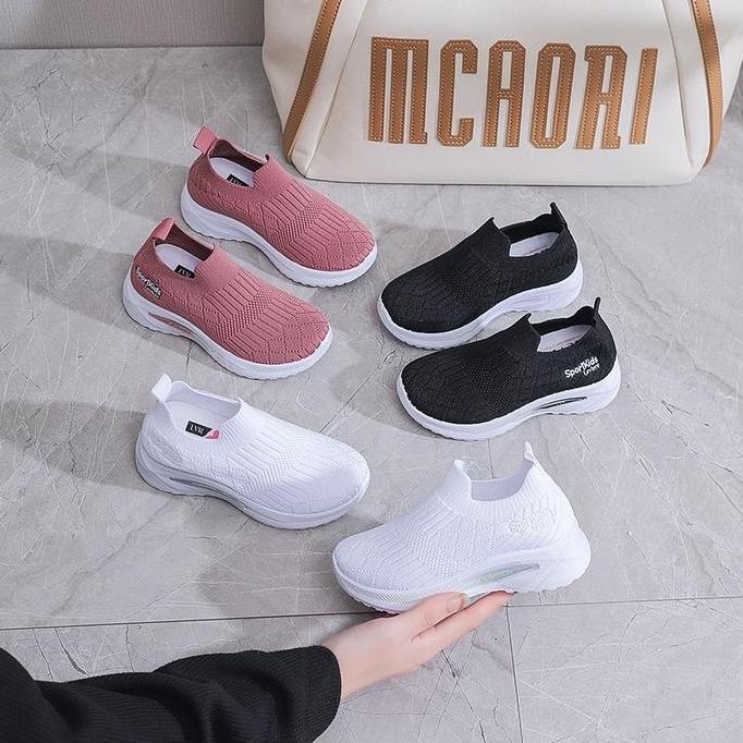 Lvr Baekhyun Lv0422 Sepatu Slip On Anak Rajut Sepatu Kasual Kanvas Anak