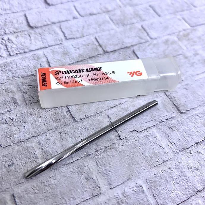 Reamer mesin 2.5 mm Spiral original YG HEMAT